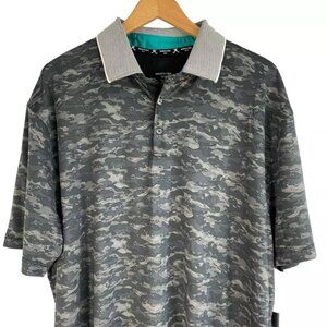 NEW Kenneth Cole Men's Golf Camo Pattern Polo Shirt Wicking